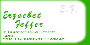 erzsebet feffer business card